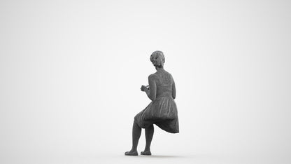 photogrammetry 3D woman formal formalaffairs, realistic human model archviz FBX, wireframe front view