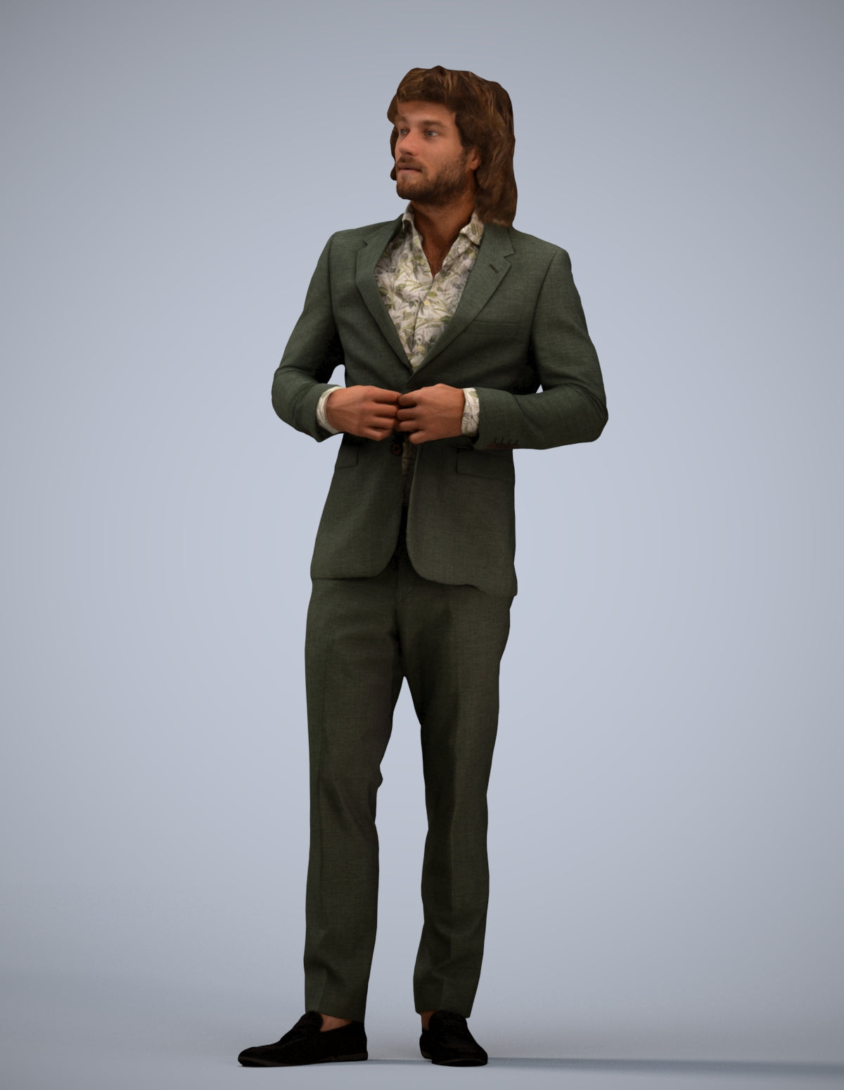 photogrammetry 3D man business, realistic human model archviz FBX