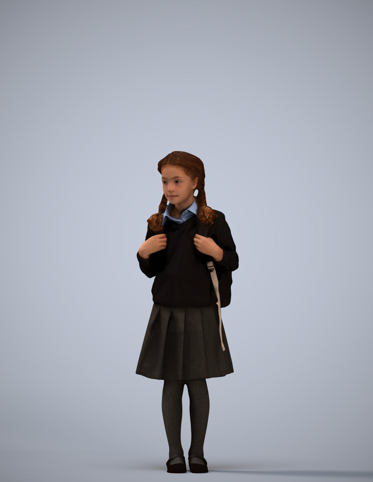 photogrammetry 3D girl kids, realistic human model archviz FBX