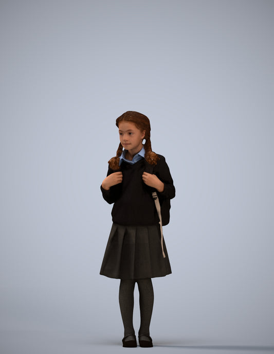 photogrammetry 3D girl kids, realistic human model archviz FBX