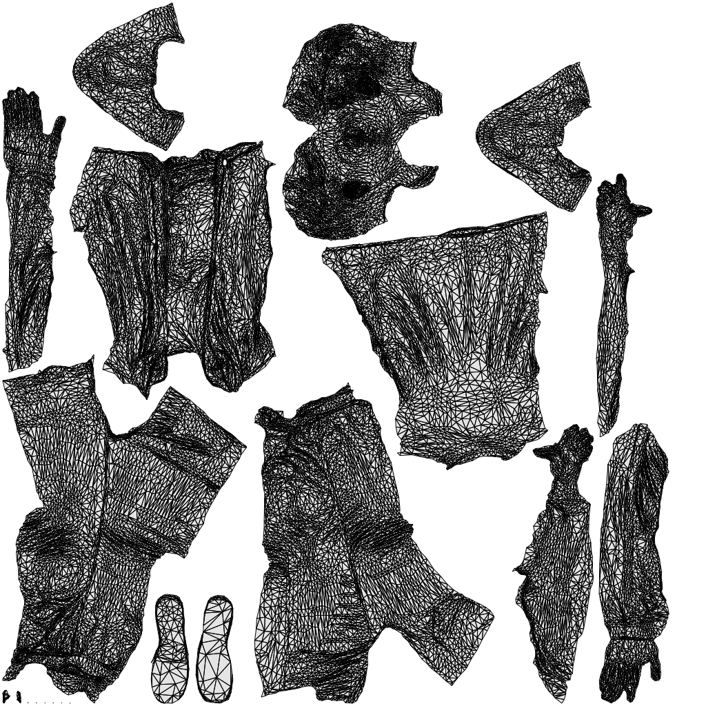 realistic 3D boy casual kids, scanned archviz people for Blender and 3ds Max, wireframe top-down view