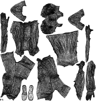 realistic 3D boy casual kids, scanned archviz people for Blender and 3ds Max, wireframe top-down view