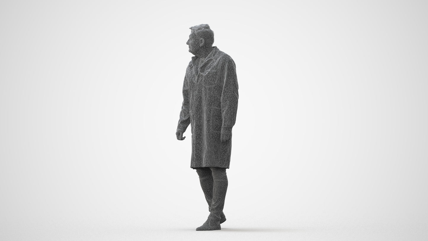 3D human model man medical, photogrammetry scanned person for archviz, square thumbnail