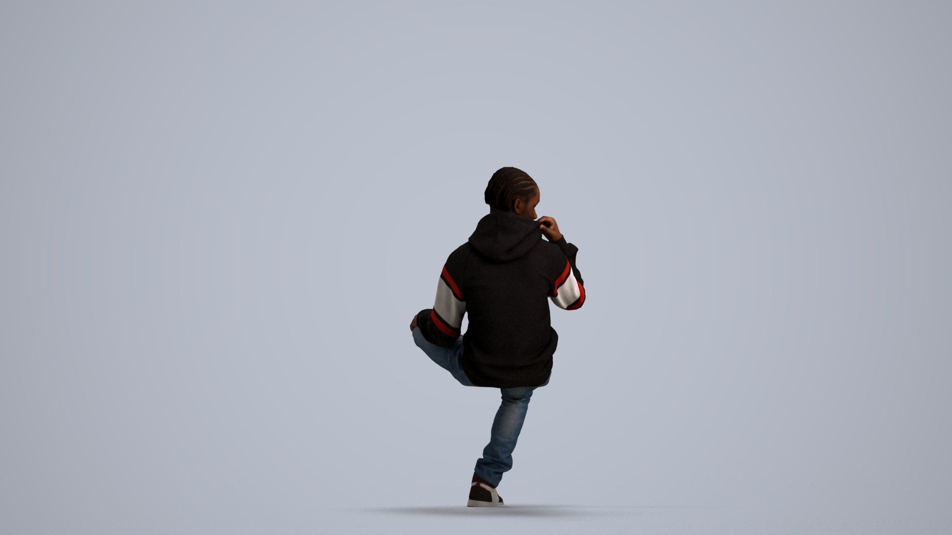 3D scanned boy kids casual, photorealistic archviz people for Enscape and SketchUp, front view render