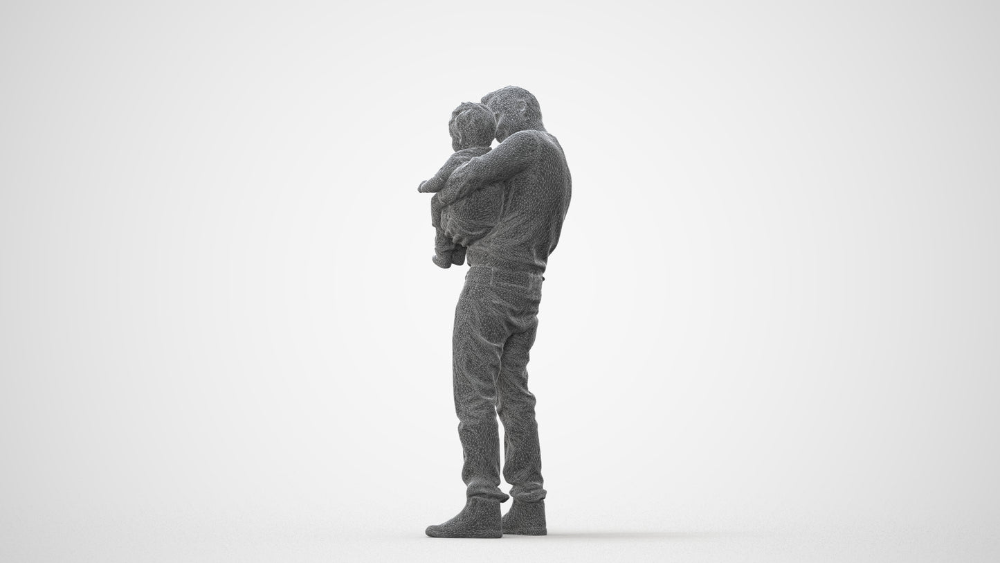 3D people model boy casual kids, scanned human for 3ds Max rendering, square thumbnail