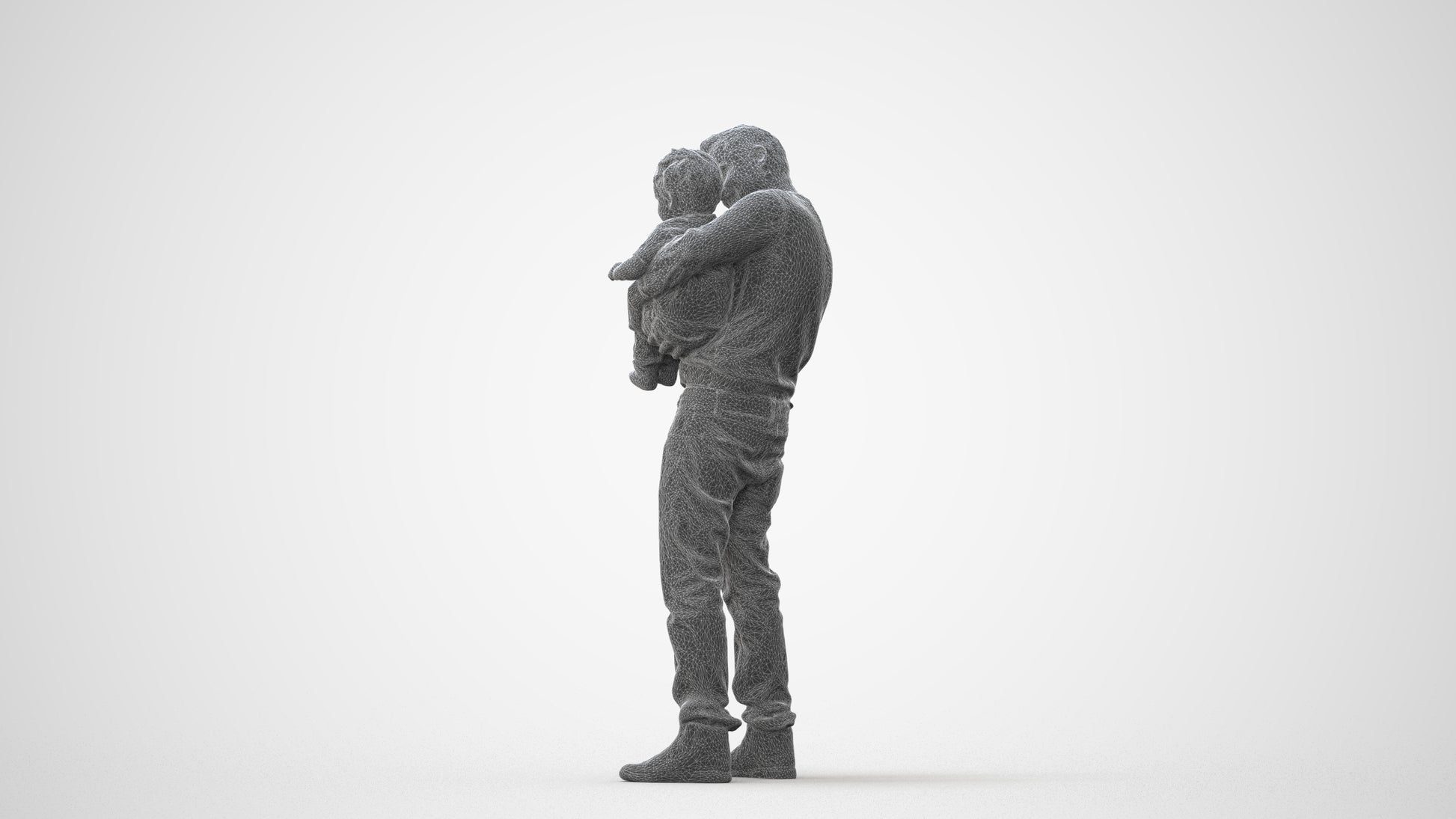 3D people model boy casual kids, scanned human for 3ds Max rendering, square thumbnail