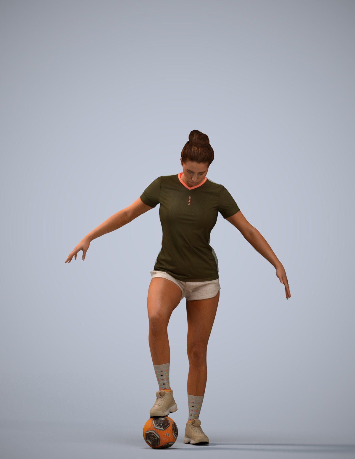 photogrammetry 3D woman sport, realistic human model archviz FBX