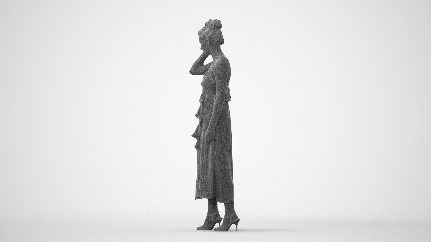 scanned 3D woman formal formalaffairs, photogrammetry people for Enscape and V-Ray, square thumbnail