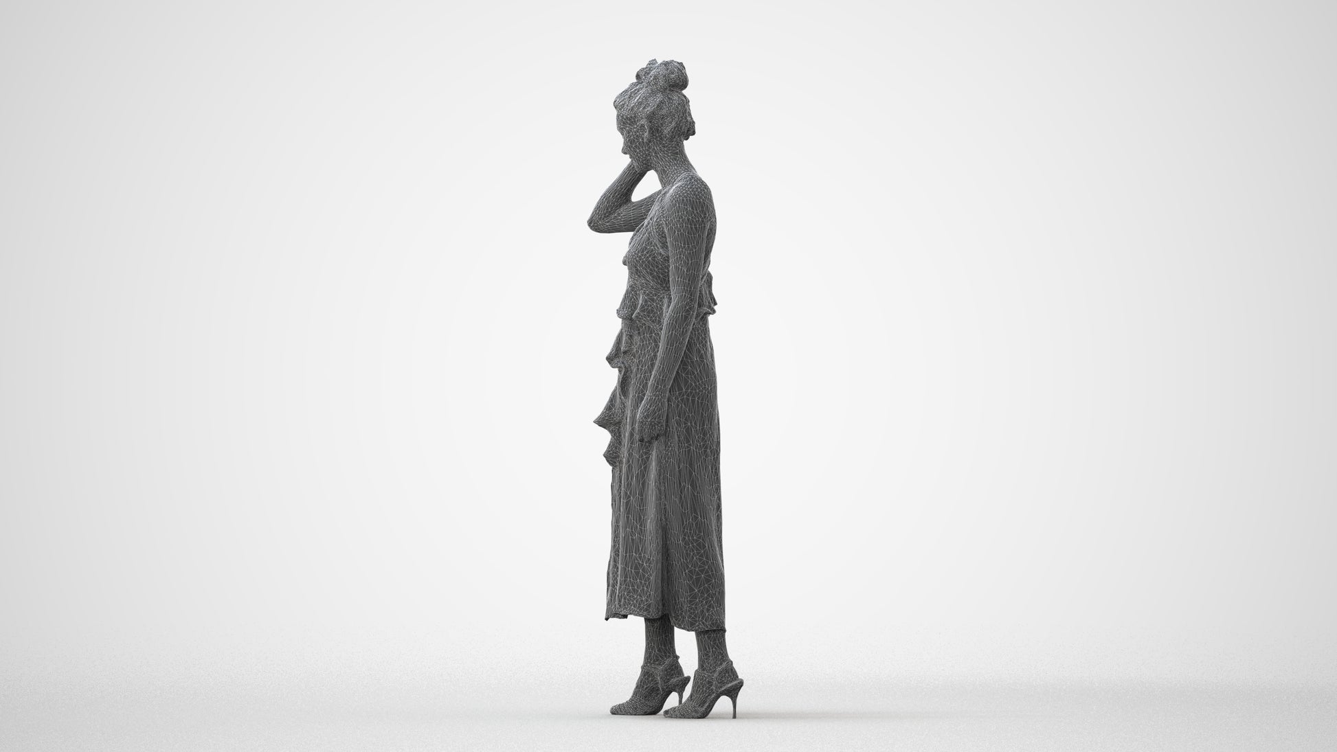 scanned 3D woman formal formalaffairs, photogrammetry people for Enscape and V-Ray, square thumbnail