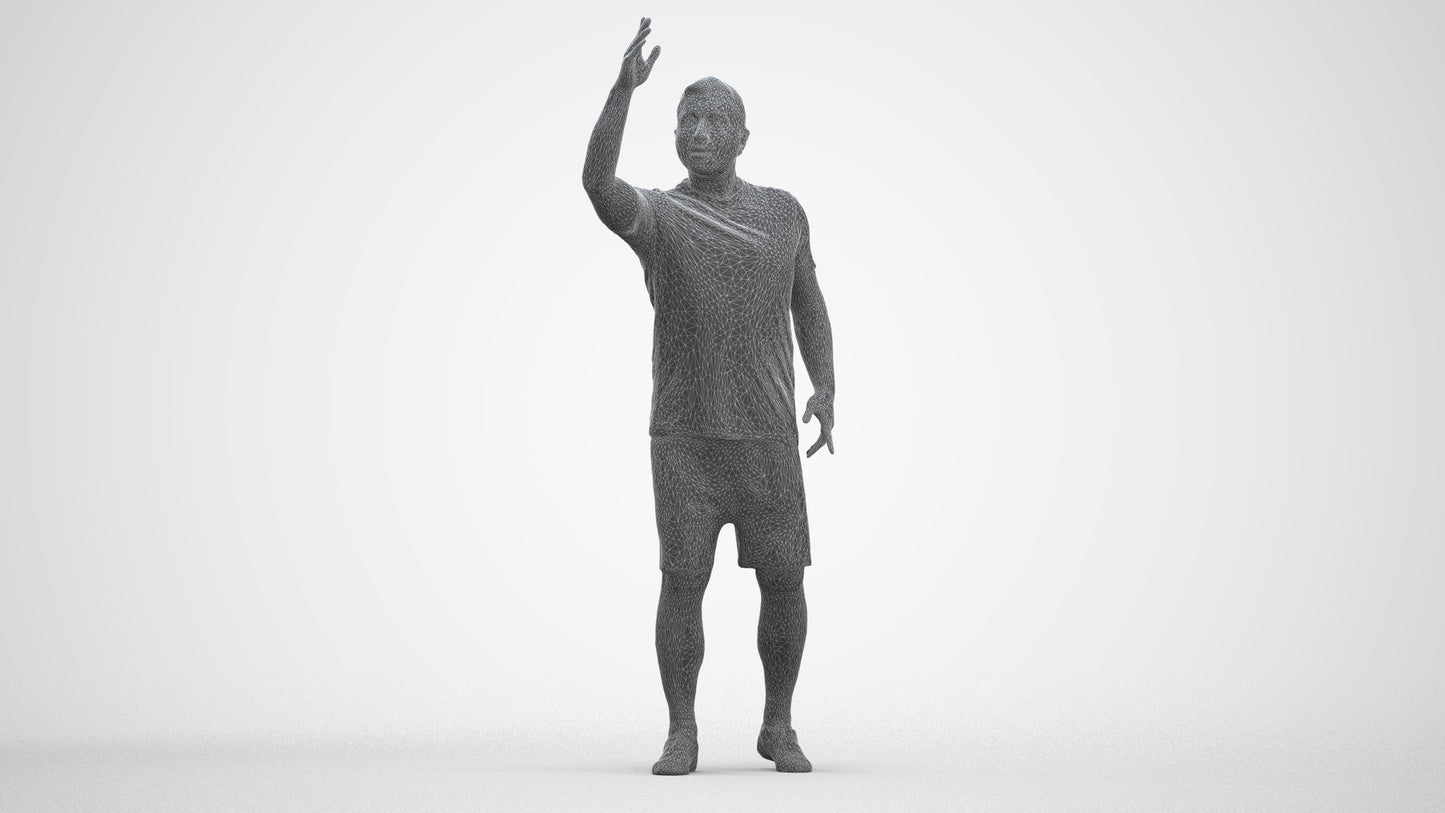 realistic 3D people man sport, render-ready for V-Ray and Corona, FBX OBJ, three-quarter front view render