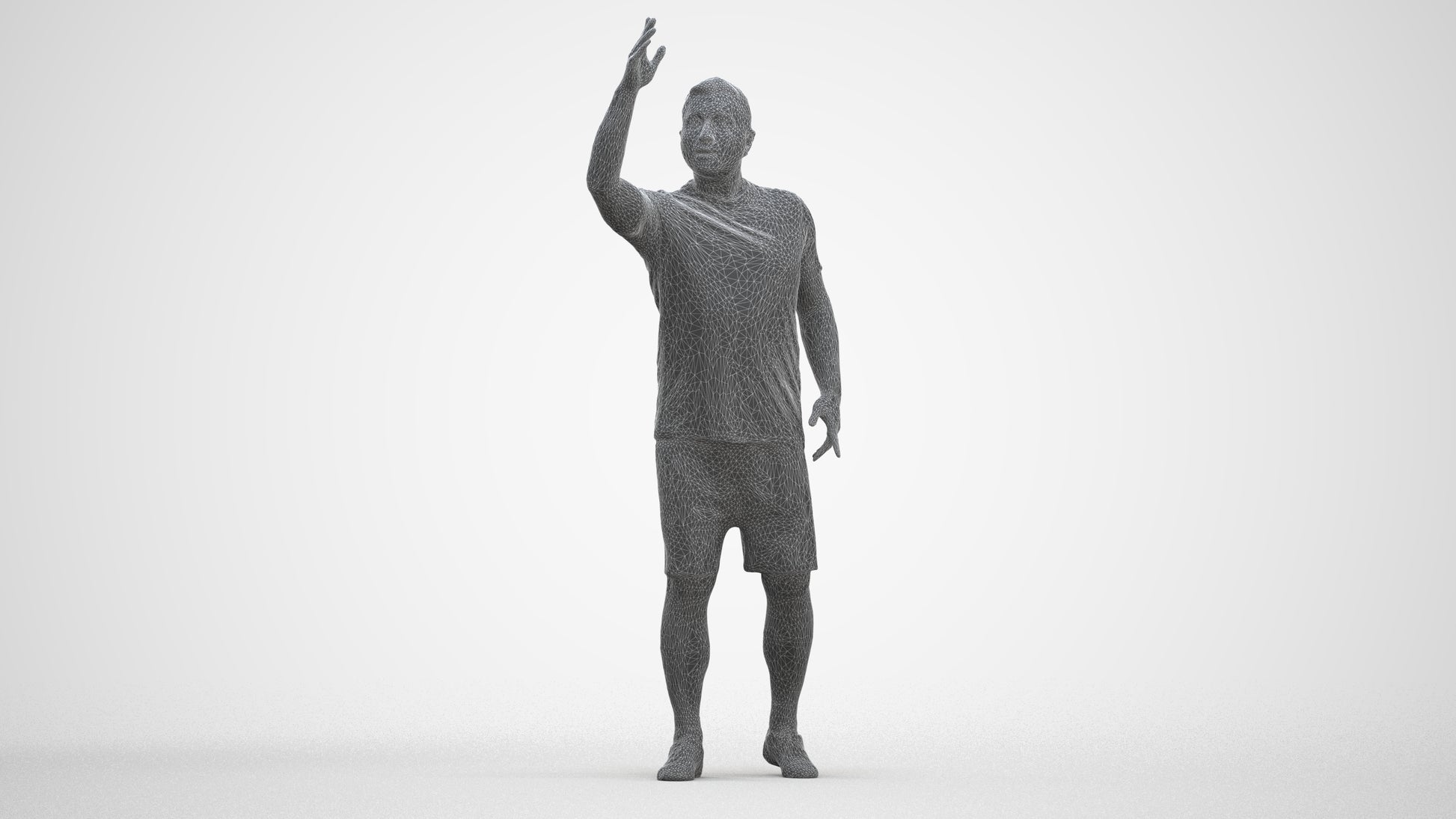 realistic 3D people man sport, render-ready for V-Ray and Corona, FBX OBJ, three-quarter front view render