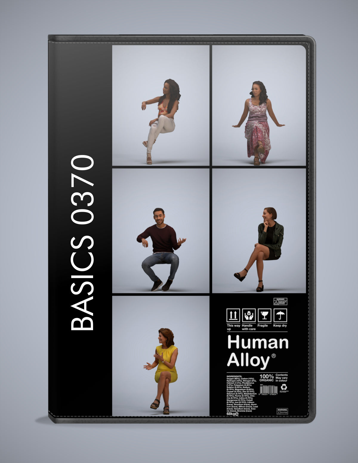 5 3D scanned people sitting, photorealistic archviz pack for Enscape and SketchUp