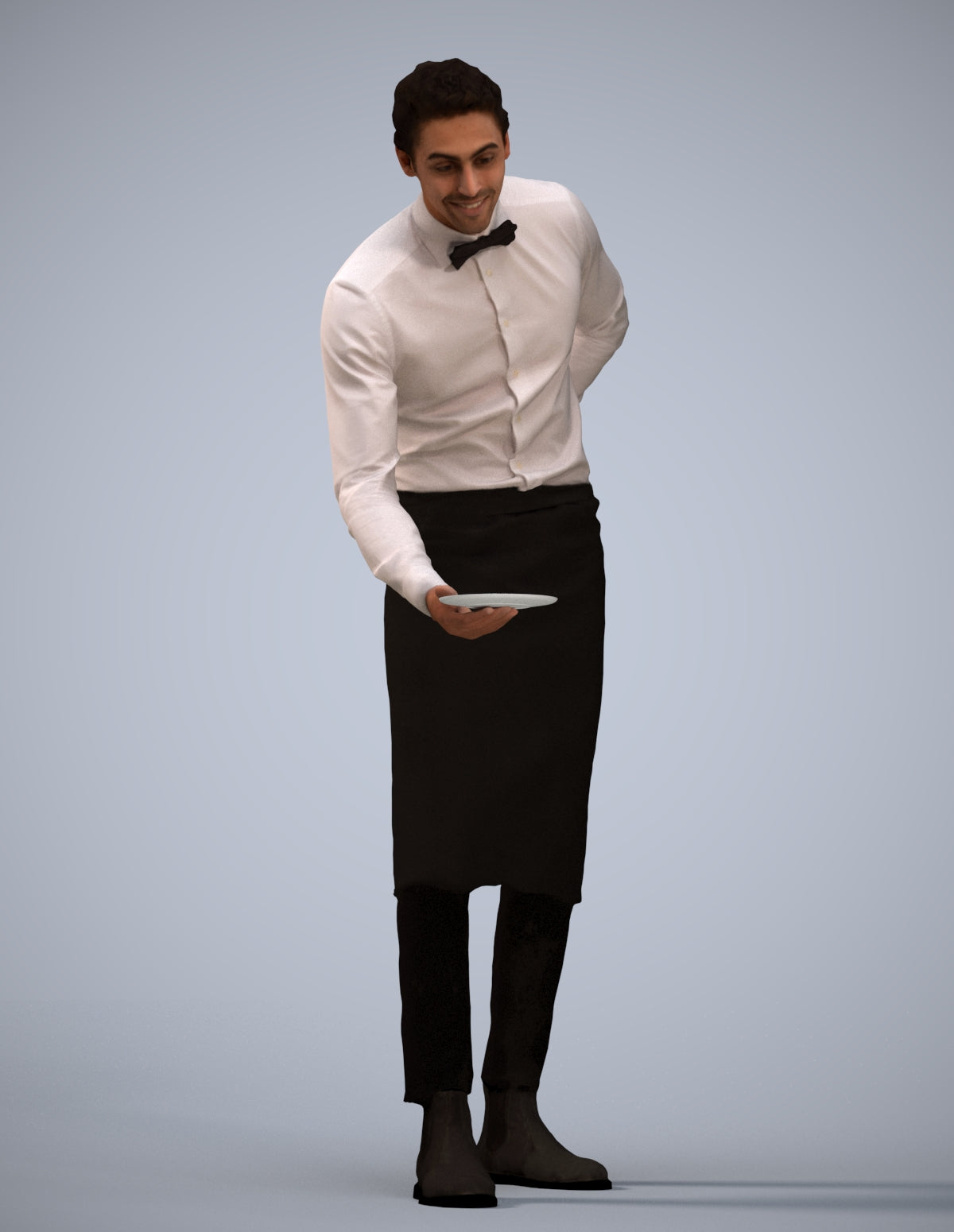 3D people model man hospitality, scanned human for 3ds Max rendering