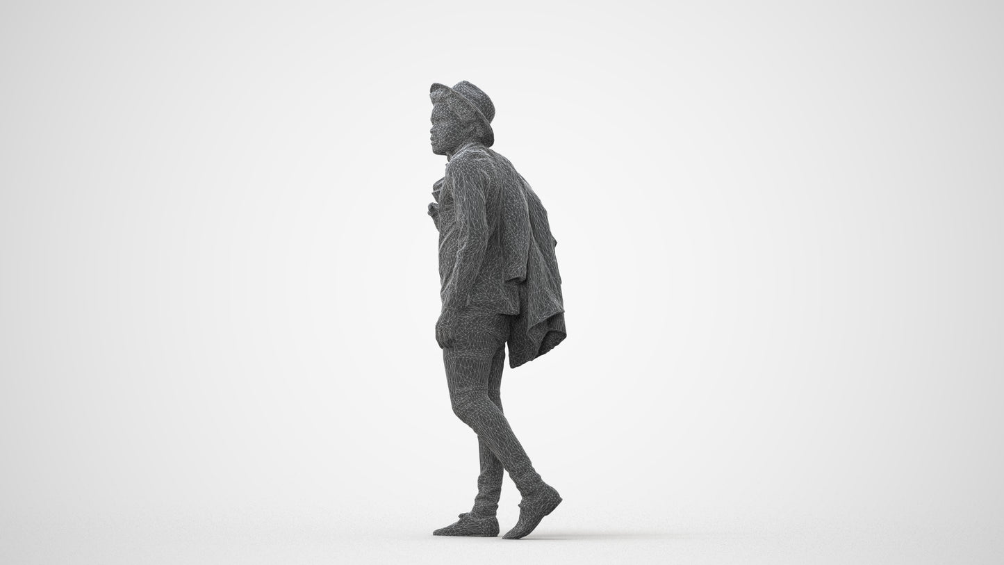 realistic 3D people man casual standing, render-ready for V-Ray and Corona, FBX OBJ, square thumbnail