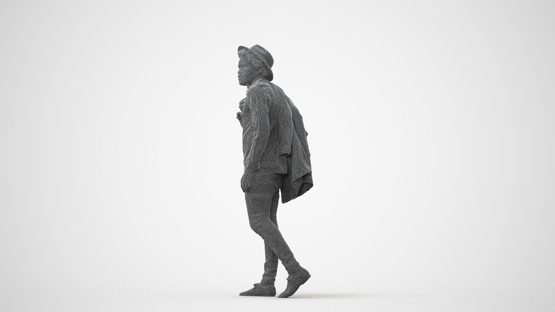 realistic 3D people man casual standing, render-ready for V-Ray and Corona, FBX OBJ, square thumbnail