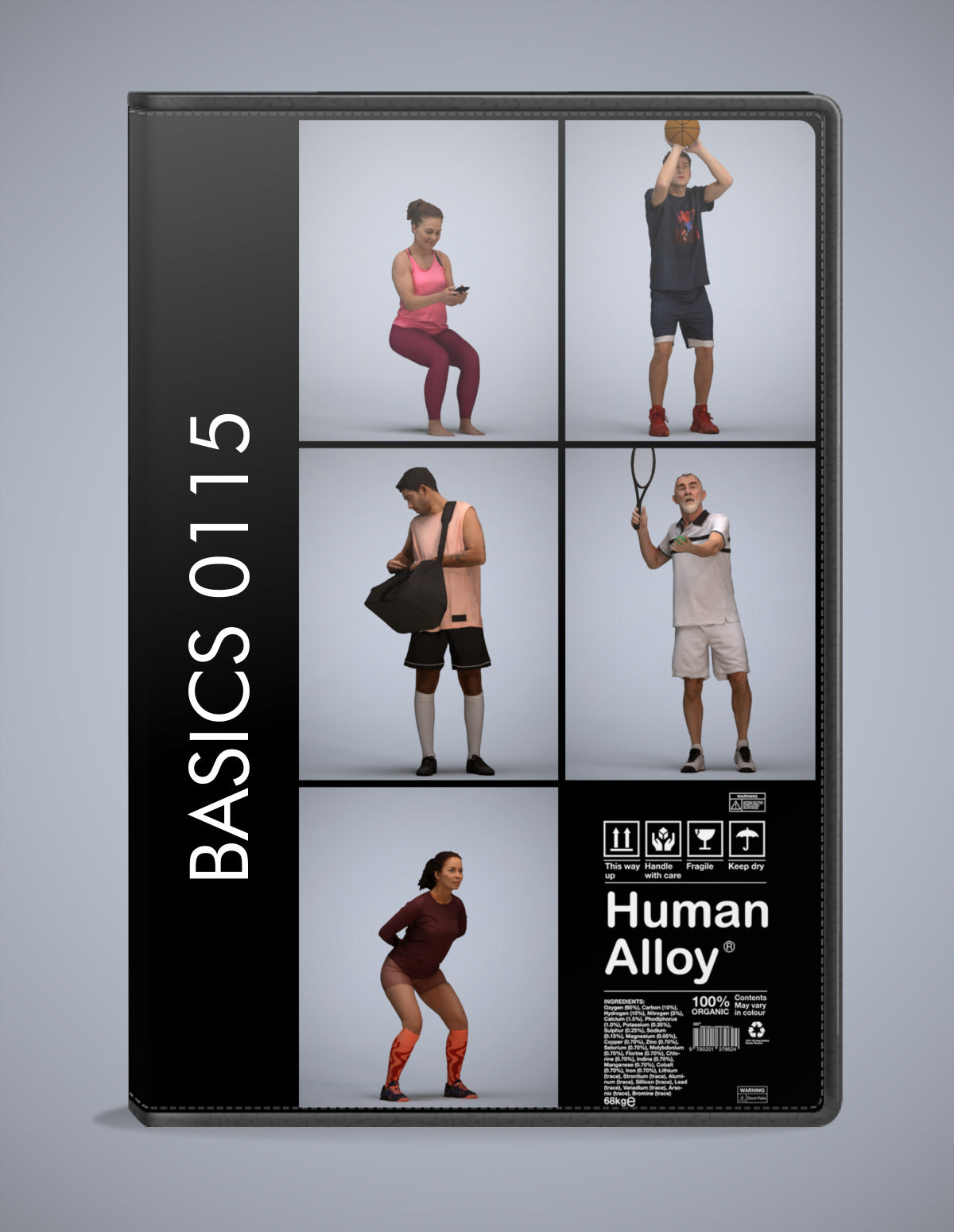 5 3D scanned people sport, photorealistic archviz pack for Enscape and SketchUp