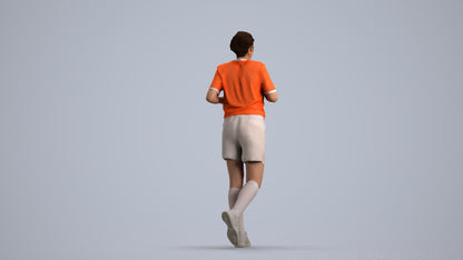 3D people model woman sport, scanned human for 3ds Max rendering, front view render