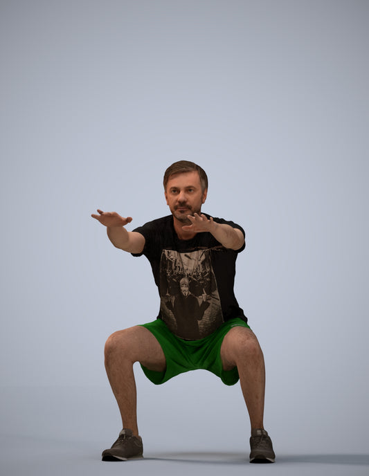 realistic 3D people man sport, render-ready for V-Ray and Corona, FBX OBJ