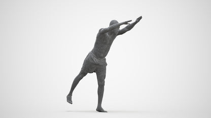 3D people model man pool, scanned human for 3ds Max rendering, three-quarter front view render
