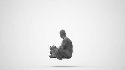 realistic 3D man casual sitting, scanned archviz people for Blender and 3ds Max, square thumbnail