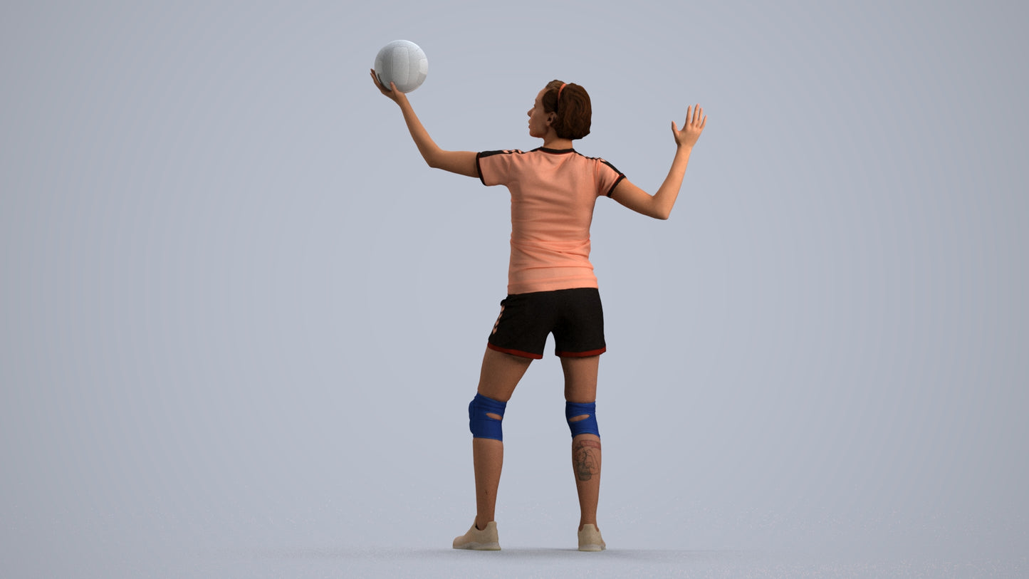 realistic 3D people woman sport, render-ready for V-Ray and Corona, FBX OBJ, front view render
