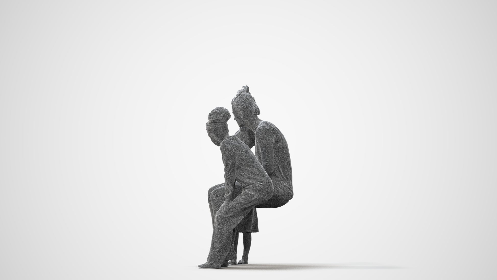 scanned 3D girl casual kids, photogrammetry people for Enscape and V-Ray, square thumbnail