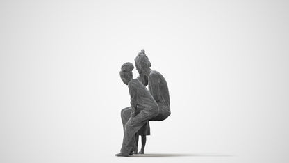 scanned 3D girl casual kids, photogrammetry people for Enscape and V-Ray, square thumbnail
