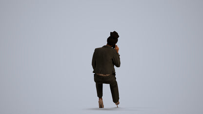 realistic 3D people woman business, render-ready for V-Ray and Corona, FBX OBJ, front view render