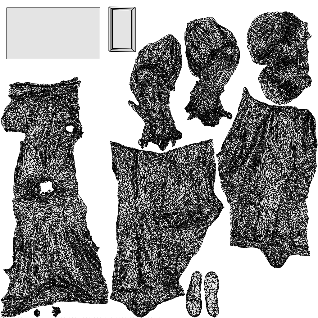 photogrammetry 3D man casual walking, realistic human model archviz FBX, wireframe top-down view