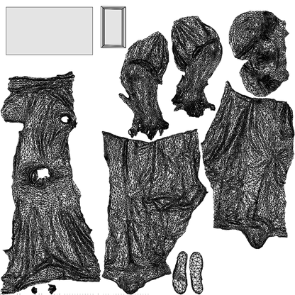 photogrammetry 3D man casual walking, realistic human model archviz FBX, wireframe top-down view