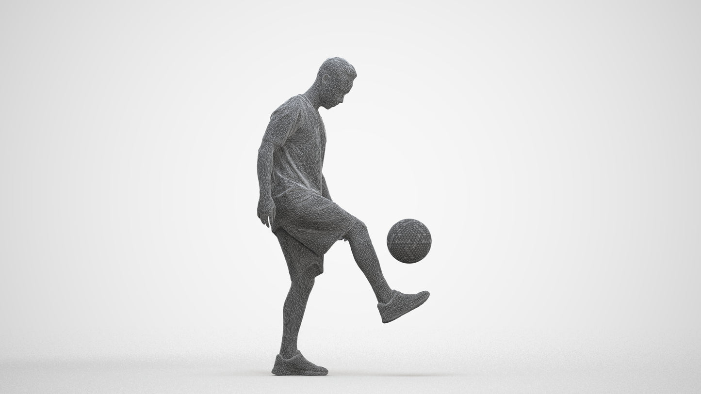 scanned 3D man sport, photogrammetry people for Enscape and V-Ray, three-quarter front view render