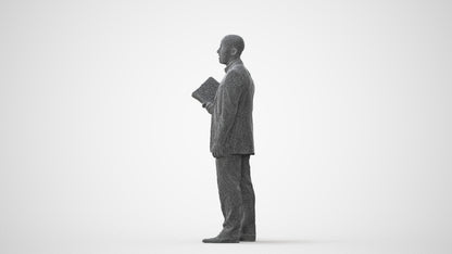 3D scanned man business, photorealistic archviz people for Enscape and SketchUp, square thumbnail