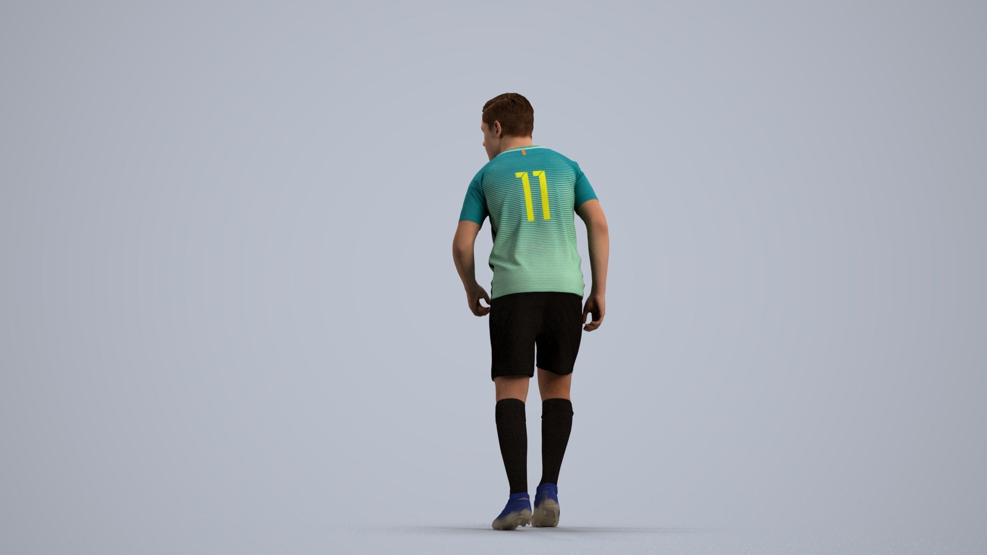 realistic 3D boy sport, scanned archviz people for Blender and 3ds Max, front view render