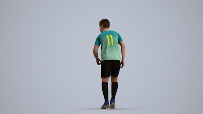 realistic 3D boy sport, scanned archviz people for Blender and 3ds Max, front view render