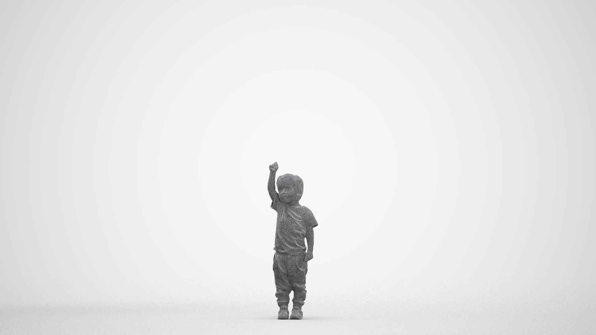 realistic 3D people boy casual kids, render-ready for V-Ray and Corona, FBX OBJ, three-quarter front view render