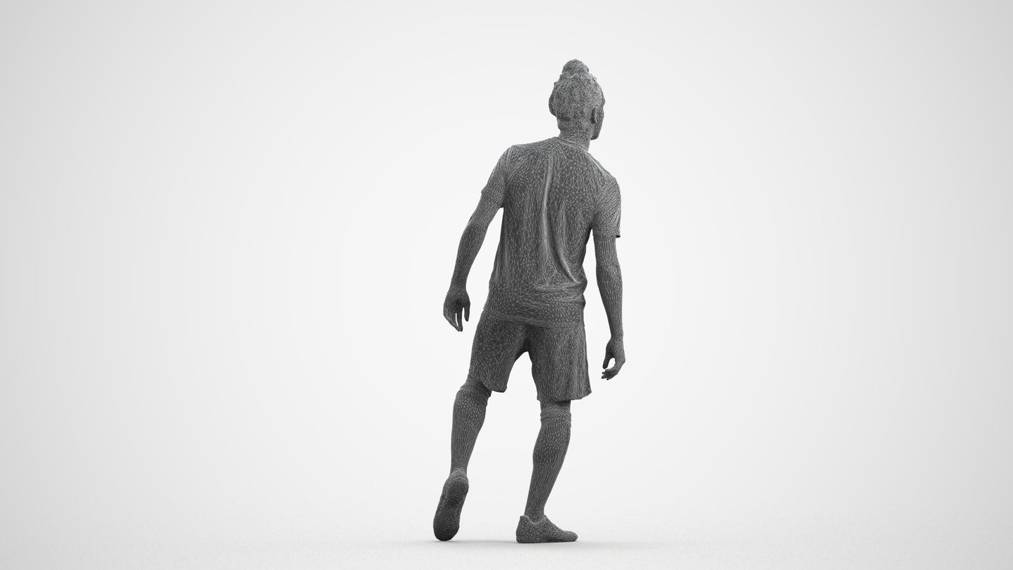 realistic 3D human man sport, archviz people FBX OBJ for Blender, wireframe front view