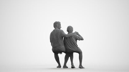 photogrammetry 3D boy kids, realistic human model archviz FBX, wireframe front view