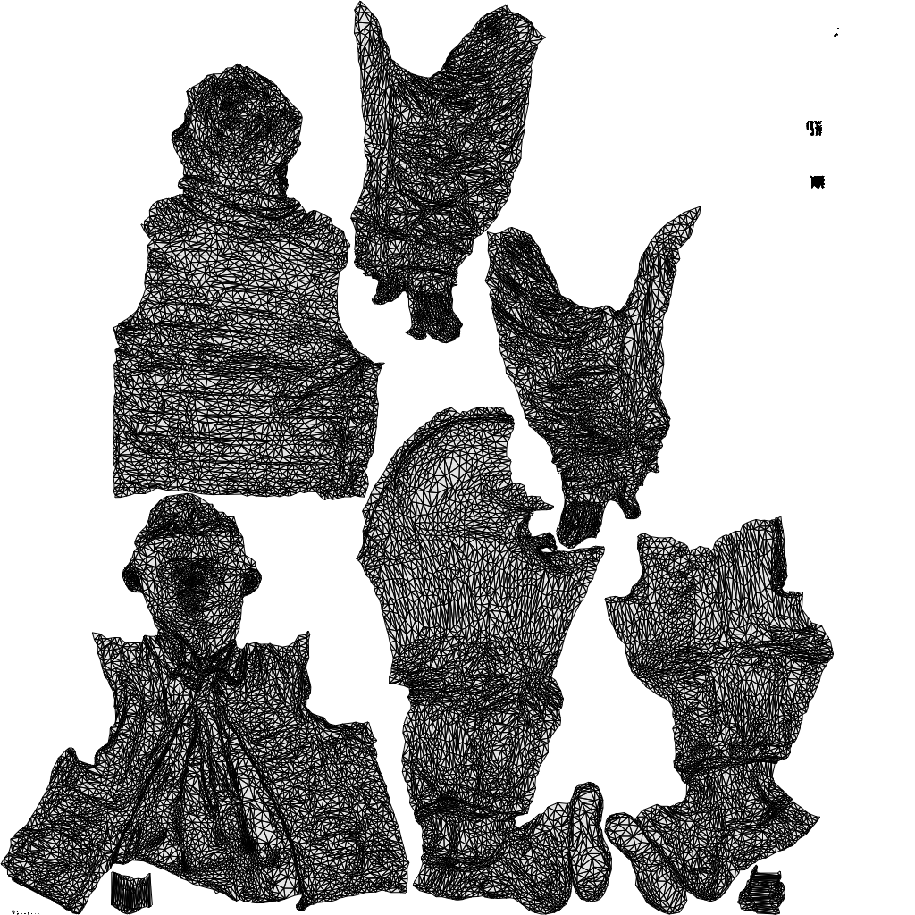 scanned 3D man casual cycling, photogrammetry people for Enscape and V-Ray, wireframe top-down view
