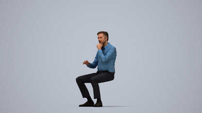 photogrammetry 3D man business, realistic human model archviz FBX, top-down view render