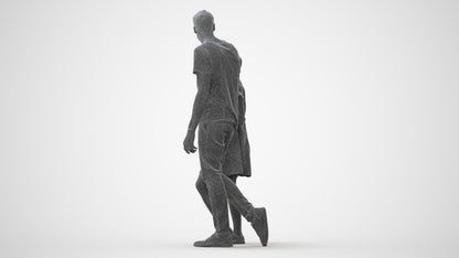 3D people model woman casual couple, scanned human for 3ds Max rendering, square thumbnail