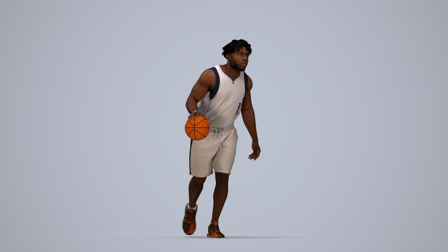 3D scanned man sport, photorealistic archviz people for Enscape and SketchUp, top-down view render