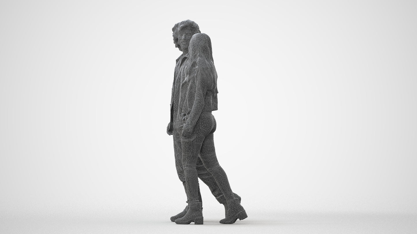 3D human model woman casual mix, photogrammetry scanned person for archviz, square thumbnail
