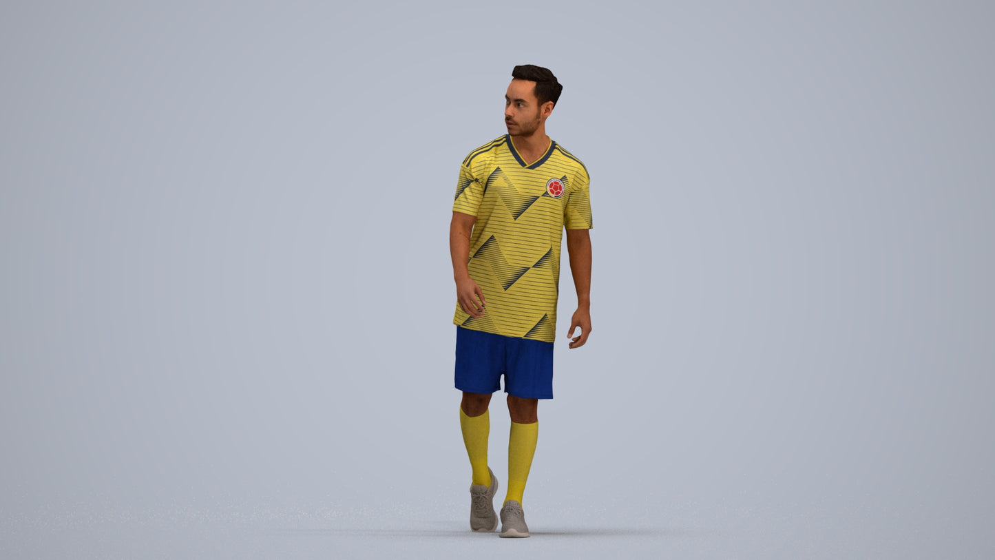 photogrammetry 3D man sport, realistic human model archviz FBX, standing pose render