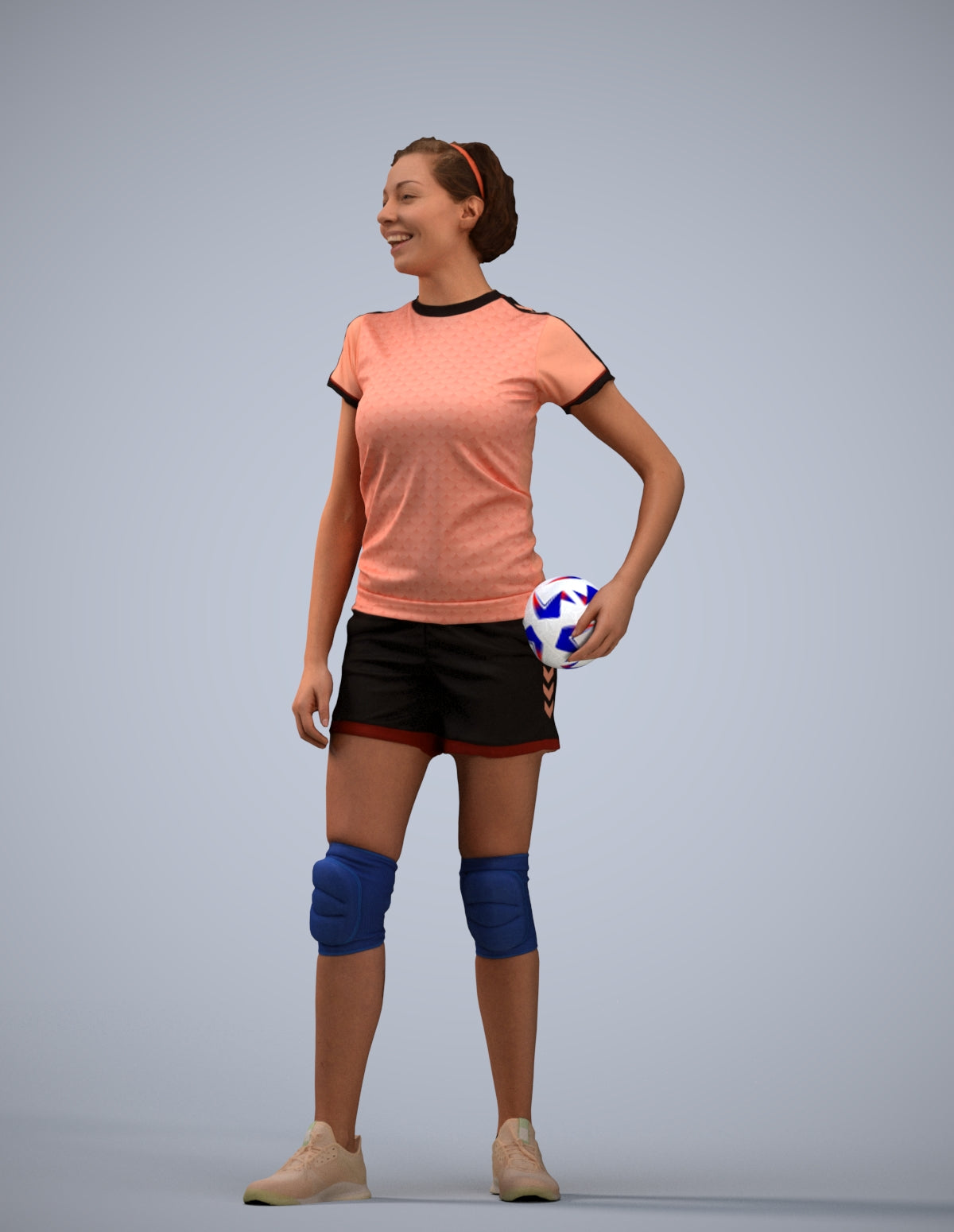 realistic 3D human woman sport, archviz people FBX OBJ for Blender
