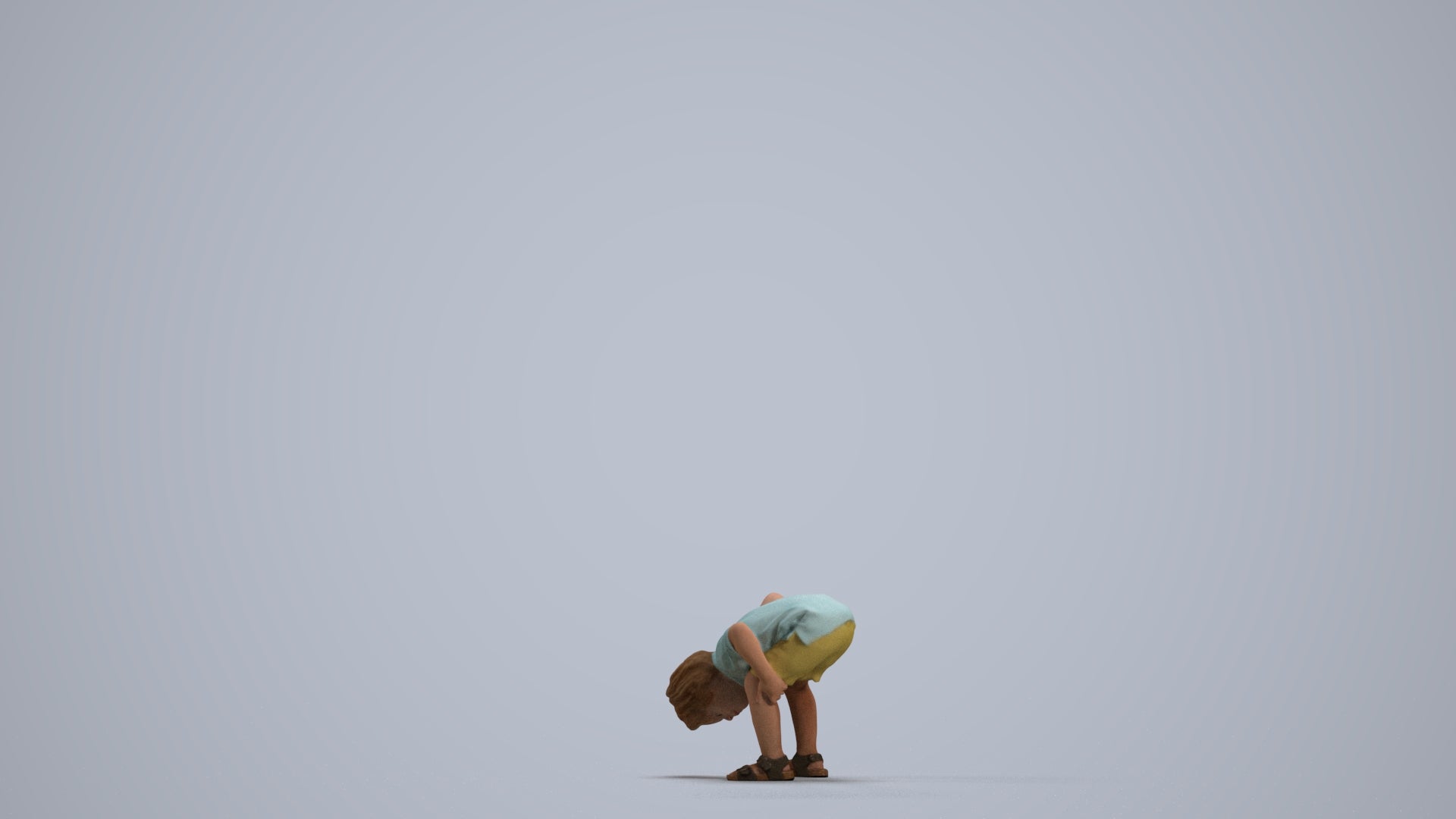 photogrammetry 3D boy casual kids, realistic human model archviz FBX, front view render