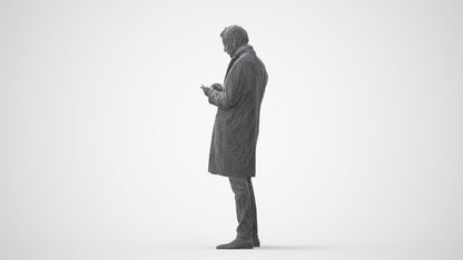 photogrammetry 3D man standing, realistic human model archviz FBX, square thumbnail