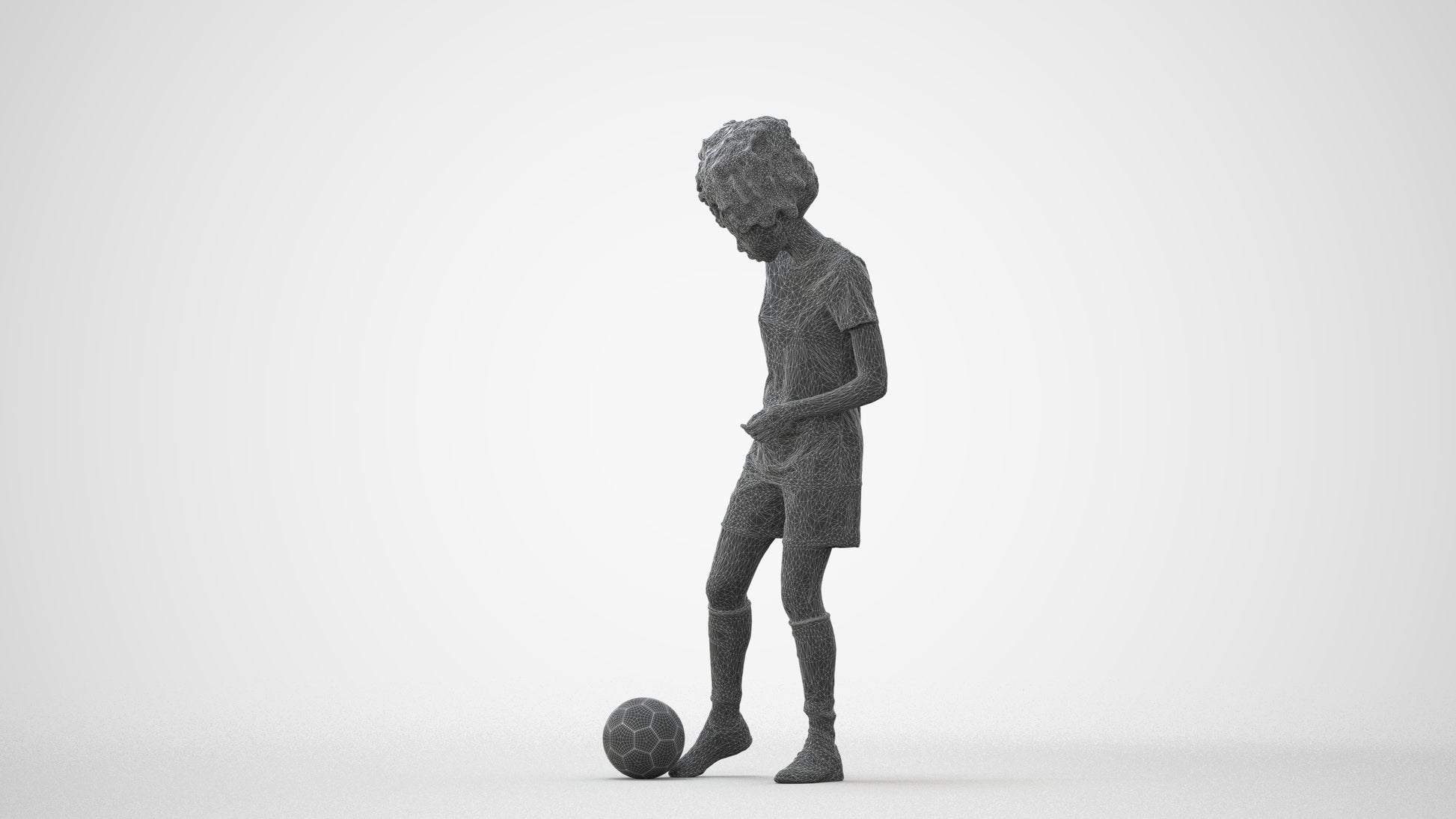 realistic 3D woman sport, scanned archviz people for Blender and 3ds Max, square thumbnail