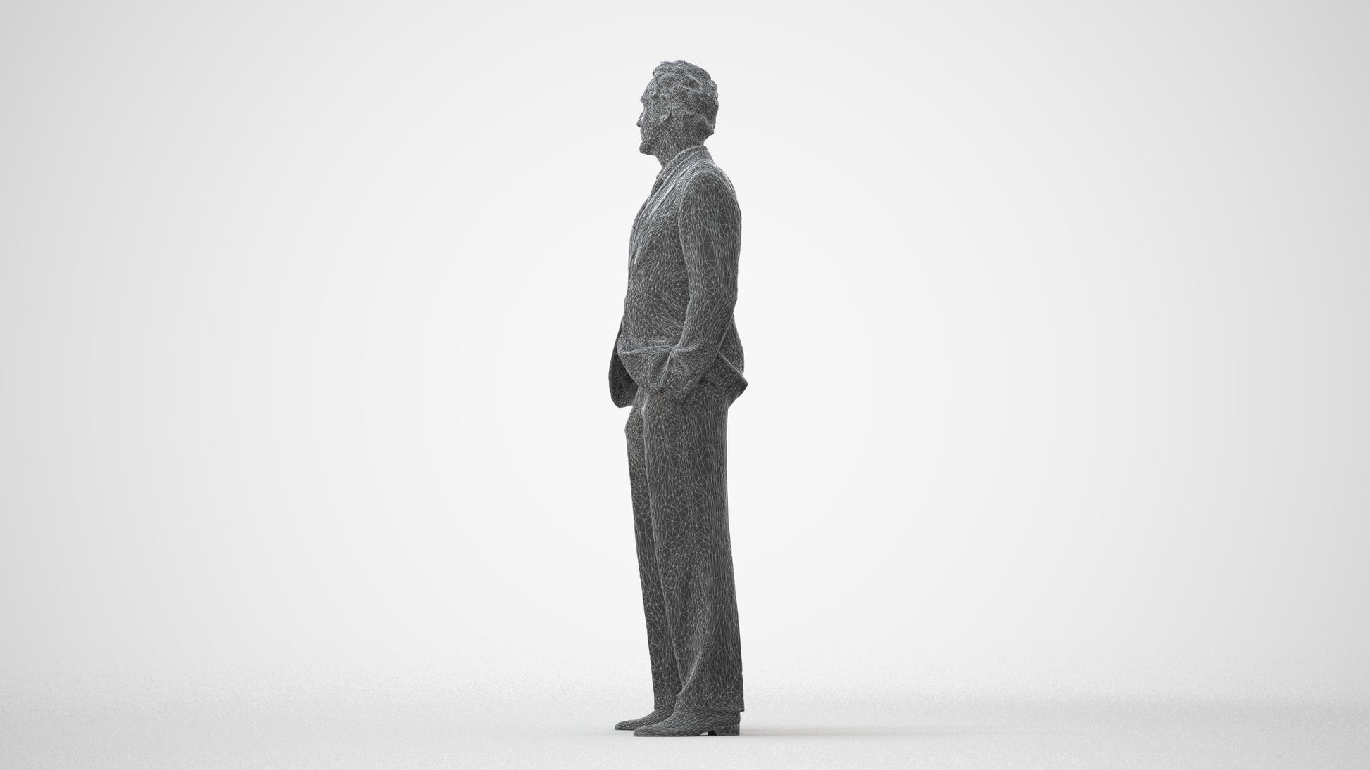 3D scanned man business, photorealistic archviz people for Enscape and SketchUp, square thumbnail