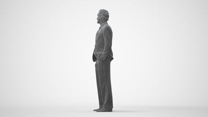 3D scanned man business, photorealistic archviz people for Enscape and SketchUp, square thumbnail