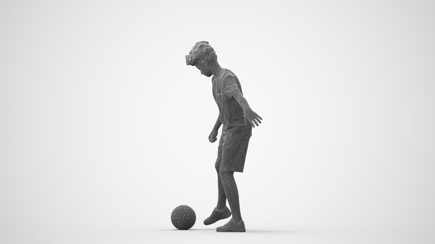 realistic 3D boy sport kids, scanned archviz people for Blender and 3ds Max, square thumbnail